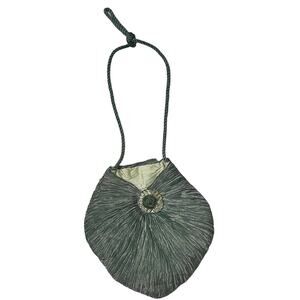 Vintage NATASHA BARRAULT PARIS LONDON Green and Gold Bag Purse